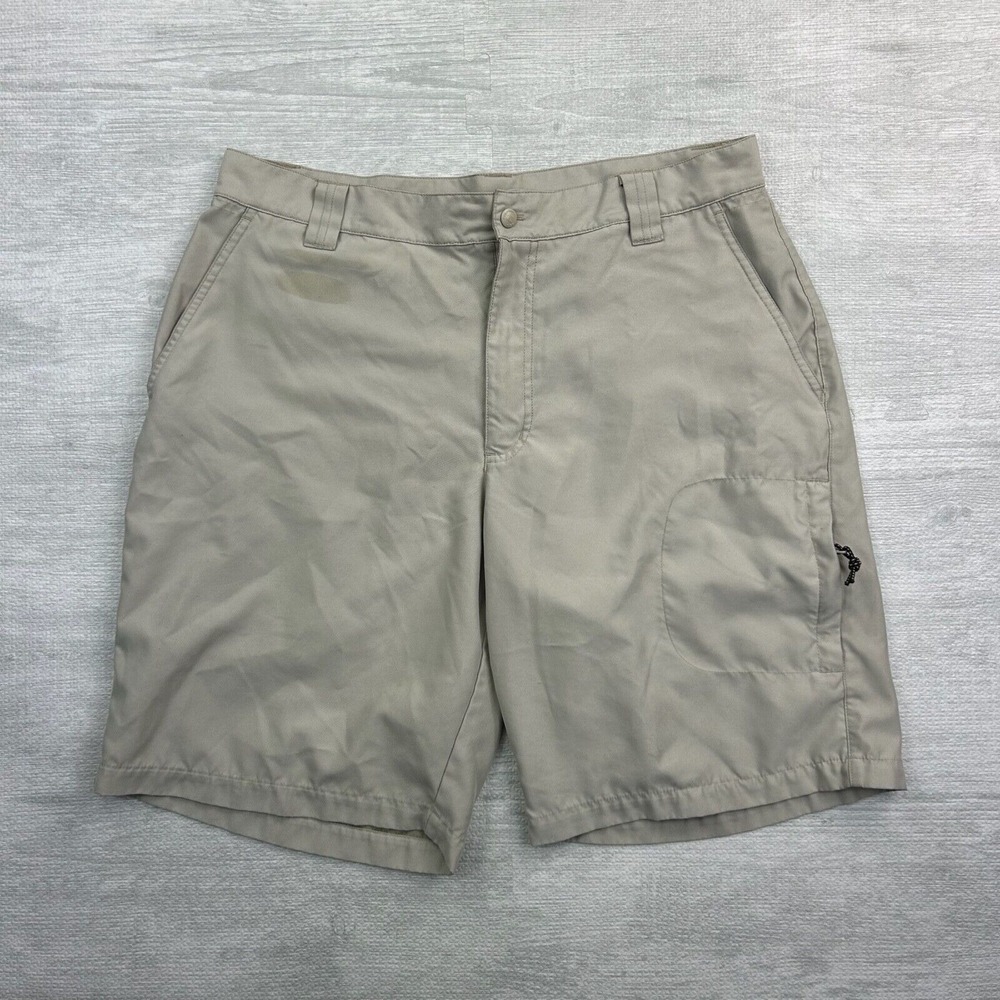 Columbia‎ Grt Shorts Mens 36 Tan Flat Front Regular Fit Cargo Omni-Dry